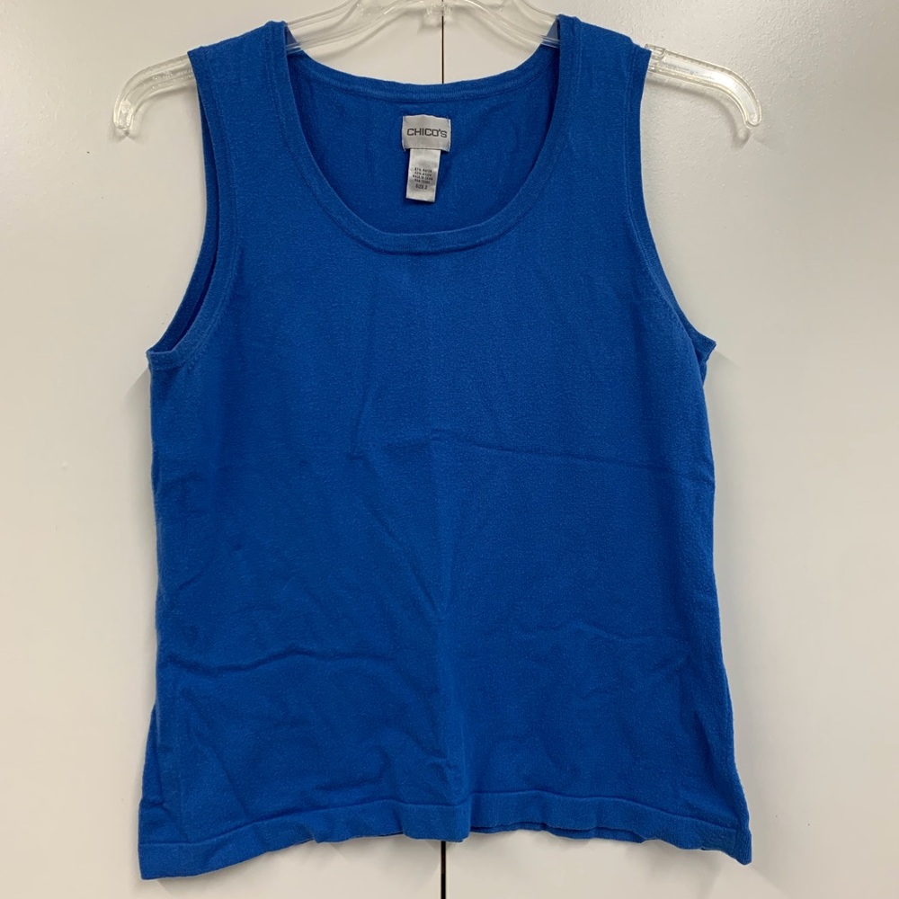 Chico’s Blue Sleeveless Top - sz L